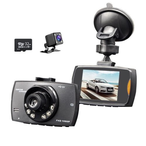 Cross-border 2.4-inch Driving Recorder HD Night Vision Front And Rear Double Recording Car Line-free Driving Recorder Image