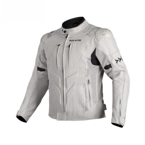 SULAITE Motorcycle Riding Clothing Highway Protection Racing Clothing Summer Breathable Motorcycle Equipment Men’s Jacket Set