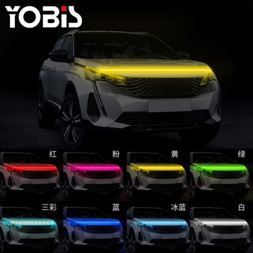 Car Daytime Running Lights Through-type Mesh Led Decorative Lights Cover Gap Light Guide Strip Atmosphere Lights Marquee Lights