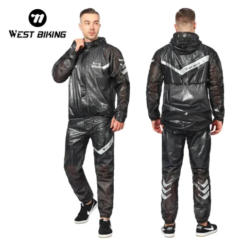 WEST BIKING Cycling Raincoat Waterproof Men Women Reflective