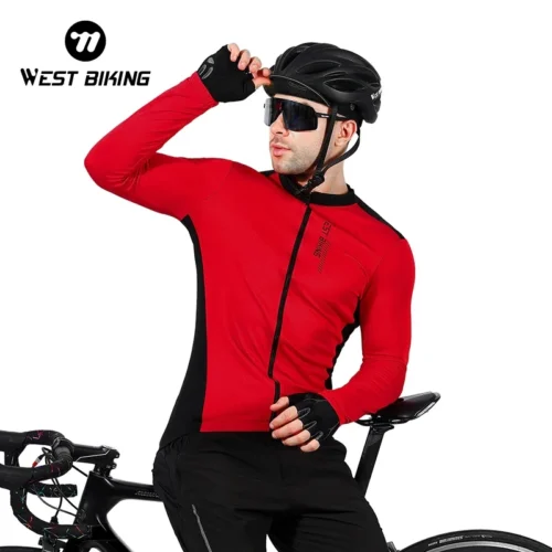 WEST BIKING Cycling Jersey Breathable Sport Team Racing Bicycle Jersey Men