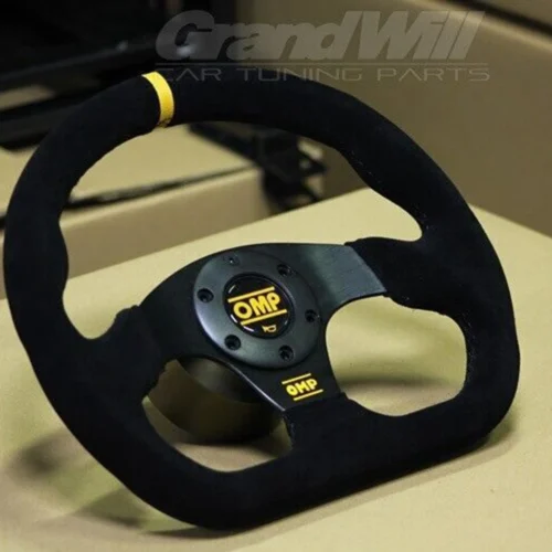 Drift Universal 13Inch OMP Racing Steering Wheel Car Suede Leather JDM Steering Wheel Volantes For VW HONDA TOYOTA BMW Nissan