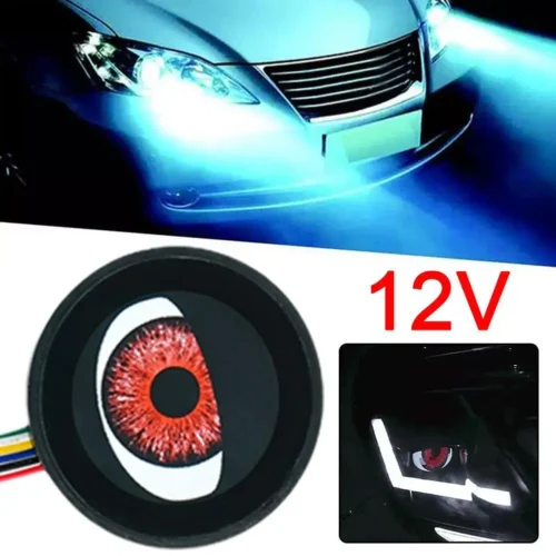 Car Dynamic Devil Eyes Lights 3 Inch 12v Car WIFI Control Eyes Retrofit Kits Headlight Assembly Auto Accessories 2024