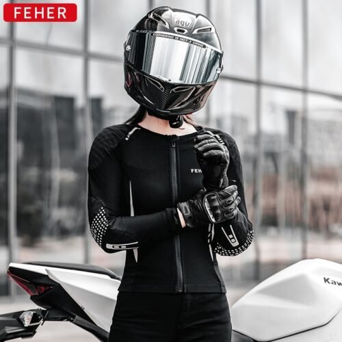 FEHER Feier Motorcycle Riding Suit Women’s Summer Anti-fall Racing Suit Motorcycle Ventilated Ventilated Armor Soft Armor Suit