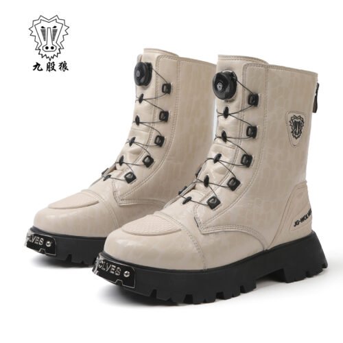 New Women’s Zhongbang Motorcycle Racing Shoes Waterproof, Anti-fall And Wear-resistant High-top Motorcycle Shoes