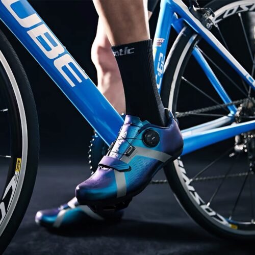 Road Bike Lockless Cycling Shoes Men’s And Women’s Mountain Bike Lockless Booster Shoes Spinning Bicycle