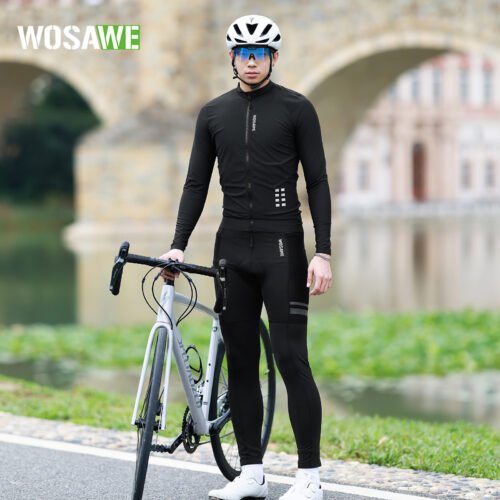 WOSAWE Spring And Summer Men’s Cycling Top Stretch Tight Riding Pants Quick-drying Breathable Riding Suit