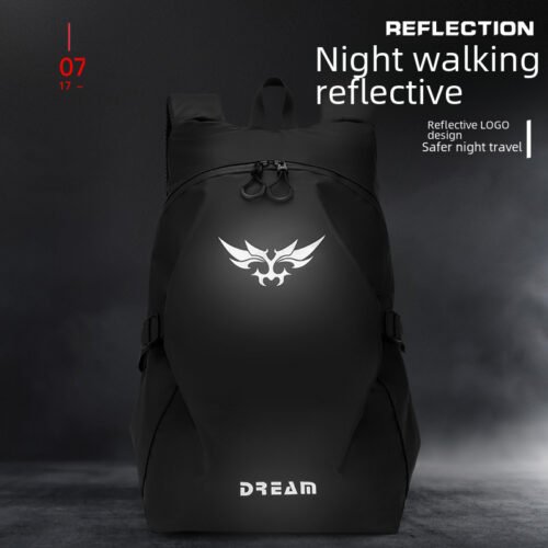 Knight Bag Large Capacity Backpack Reflective Waterproof Travel Bag For Men And Women