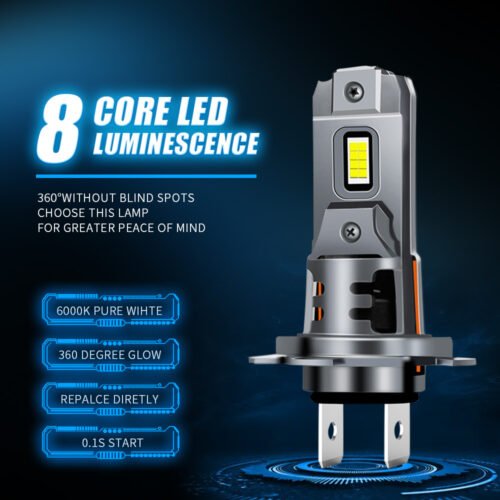 1:1 Non-destructive Installation H4 Integrated Direct Plug-in Car Lights H7 Car Lights Double-sided 8-bead Car LED Headlights