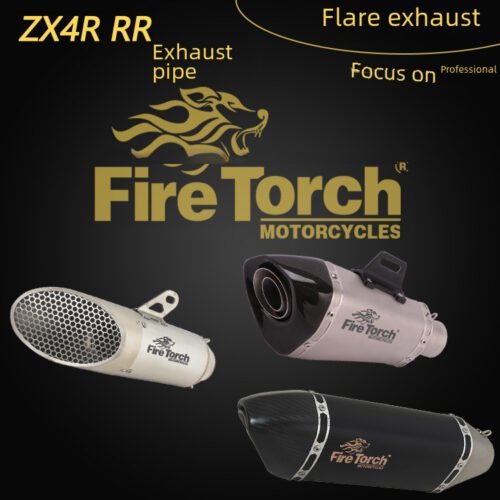 The Torch Motorcycle Sports Kawasaki Ninja ZX4R Exhaust Pipe ZX4RR Titanium Alloy Front Section Middle Section 23