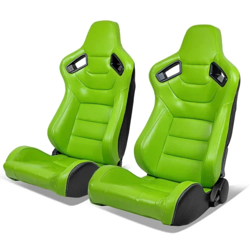 Green Universal Vehicle Slider Simulator Gaming Station Adjustable Bucket Car Sim Racing Seats